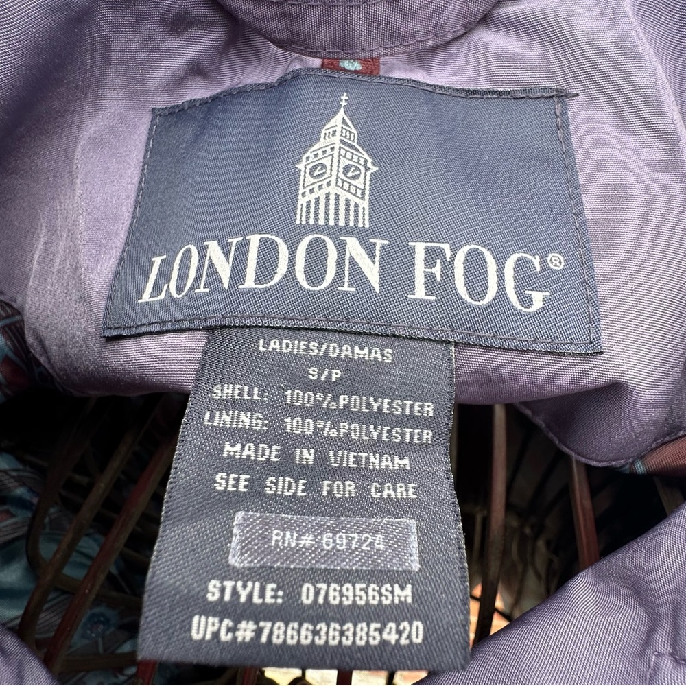 London Fog Women Lavender Trench Coat Lightweight Minimalist Belted Classic Chic - Picture 2 of 16